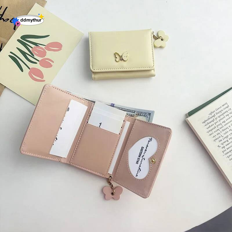 Hot Sale New Cartoon Short Three Fold Multi Card Cute Mini Coin Wallet Ladies' coin purse ddmythur