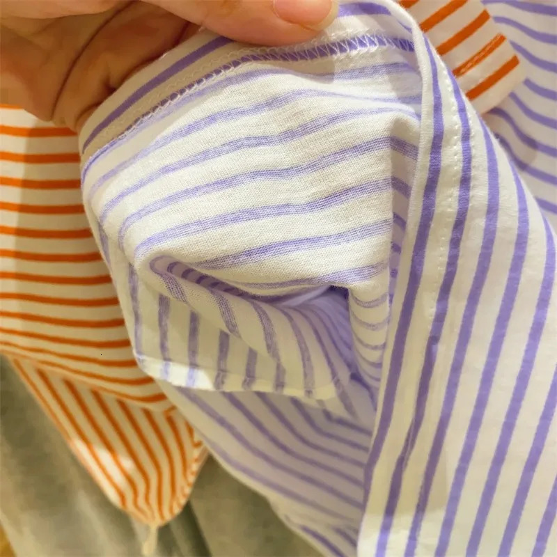 Baby Short Sleeve T Shirt Cotton Infant Striped T Shirt Summer Boy Girl Clothes Baby Cute Striped Tops Kids Tee 250515