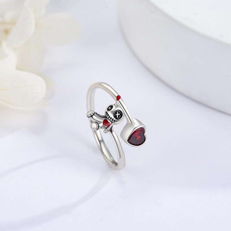 New Voodoo Doll with Personalized Halloween Creativity, Funny and Horror, Adjustable Opening Ring