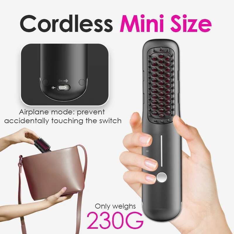 NOVUS cordless with negative ions, 3-speed fast heating, anti-burn hair straightener Christmas gift