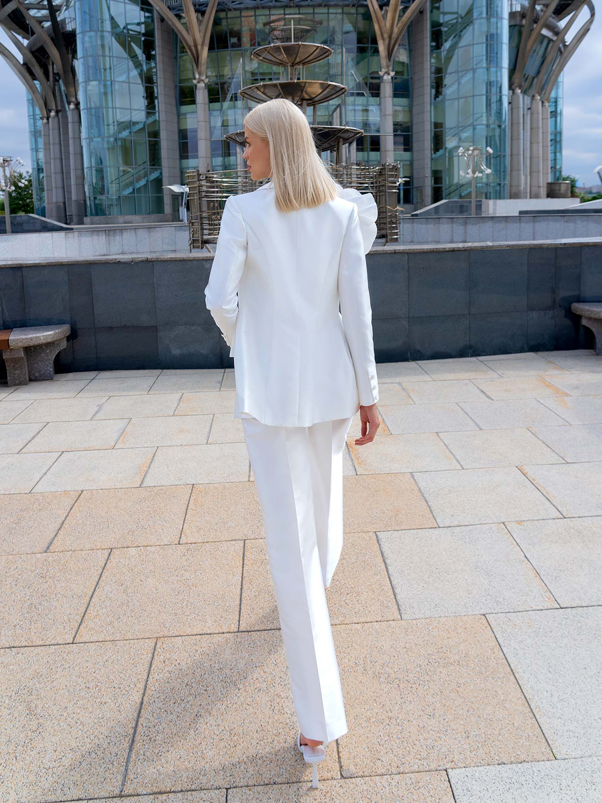 Women's Suit Prom Dresses Elegant Jacket Vest Pants For Female Set 3 Pieces Long Sleeves Flower Design Evening Party Suit Customized