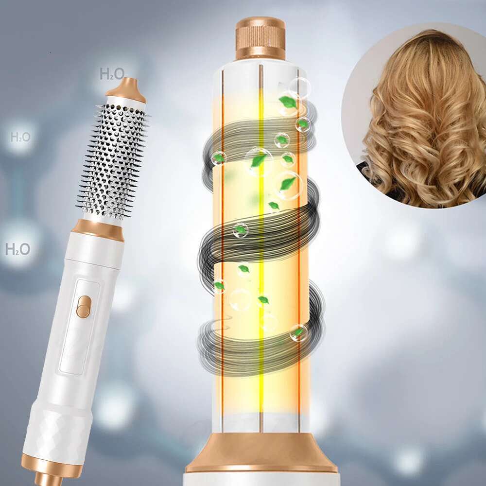 5 in 1 Rotating Curling Wand Multifunction Blow Dryer Brush Hair Styling Tools Set Anti-explosion for Home Barbershop