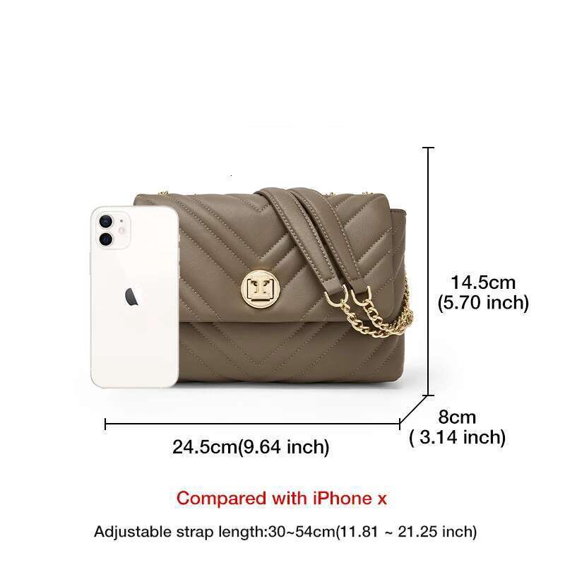 FOXER Premium Women's Flap Shoulder Cossbody Fashion Split Leather Underarm Bag For Lady High Quality Christmas Gifts