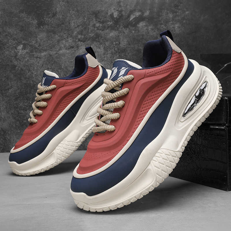 Mens Casual Sports Shoes Fashionable Thick Soled Skateboarding Shoes Trendy and Comfortable Mens Shoes Suitable for Outdoor M250515