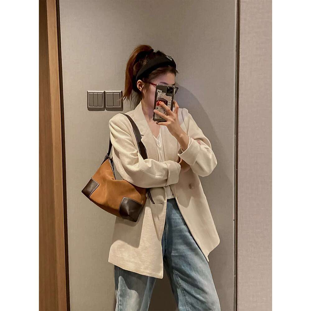 Temperament frosted leather new women s crossbody armpit single shoulder large capacity commuting bag