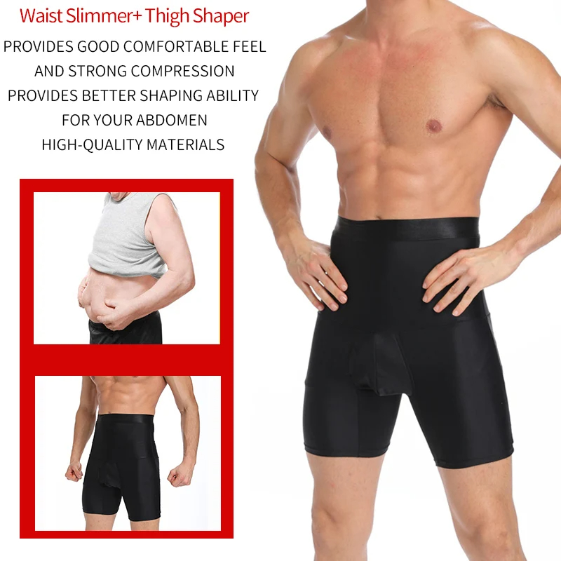 Man Body Shaper Tummy Control Compression Loss Pants Reducer Panties Belly Slimming Shapewear Abdomen Seamless Belly Girdle Briefs Weight Fitness Pant