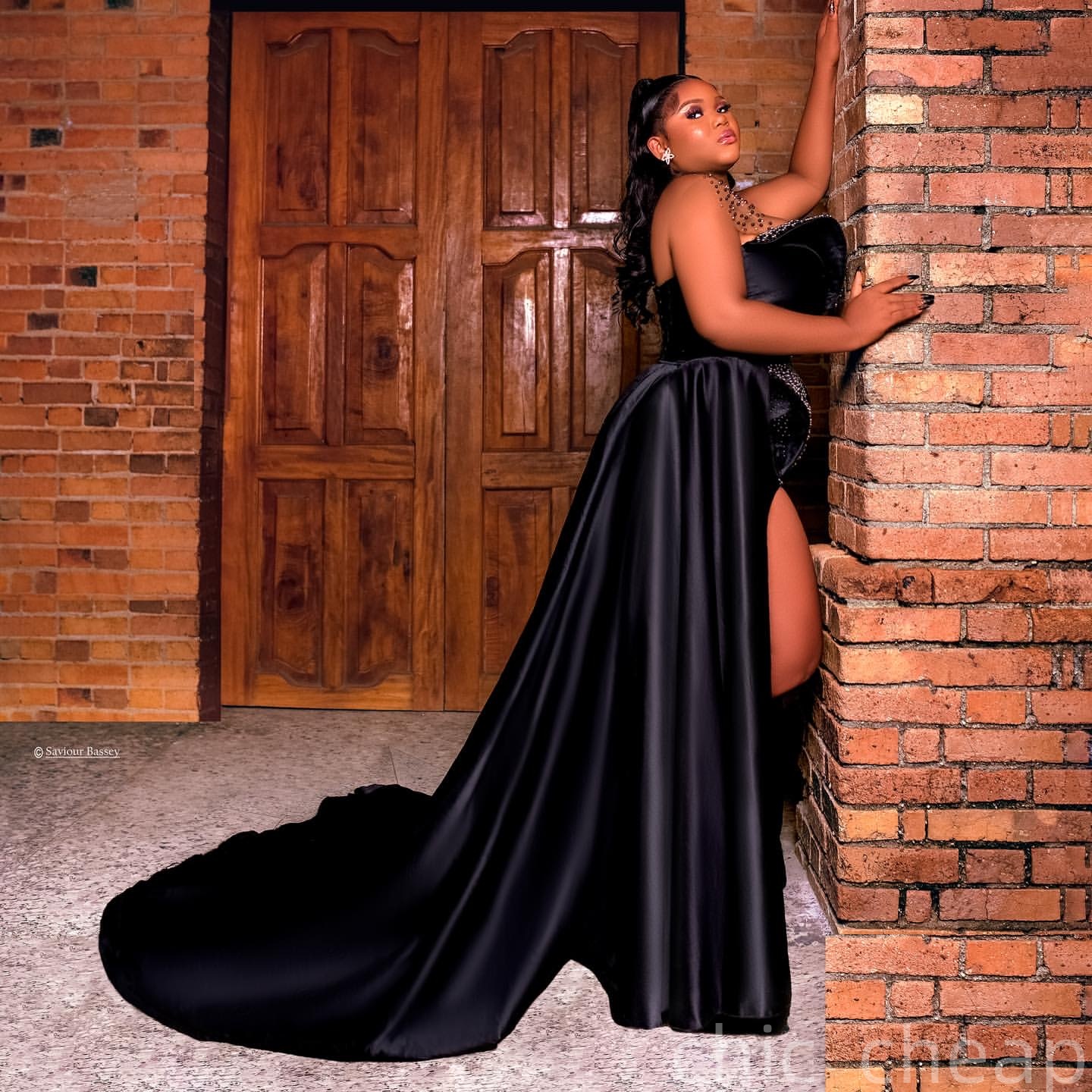 Sheath Black Plus Size Prom Dresses 2025 Beaded Satin High Split Sheer Neck Evening Formal Party Second Birthday Engagement Gowns Dress For Special Oc