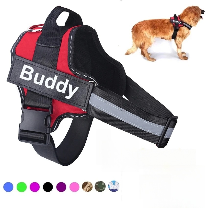 1PC Dog Harness NO PULL Reflective Breathable Pet Harness Vest For Small Large Dog outdoor Walk Training Accessories