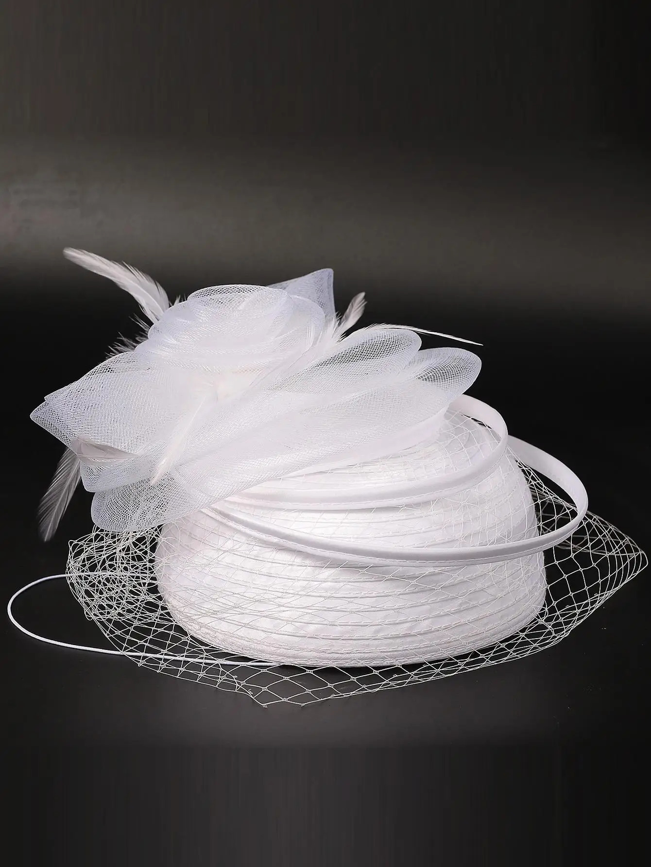 Wedding Bridal Hats Fascinators For Woman Lady With Feather Veil Cocktail Tea Party Dress Elegant kentucky Cap Church Hat 250514
