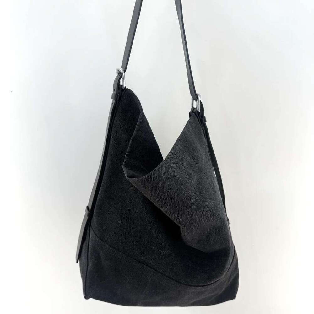 Tote Bag Spring New Jennie Same Style Lemai E Canvas Large Capacity Tote Commuter Single Shoulder Crossbody Bag KQ
