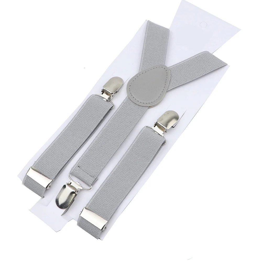 Solid Color Kids Suspenders Clip-on Straps Adjustable Elastic Y-Back Brace Children Boy Girl Braces Baby Wedding Tie Accessories 250515