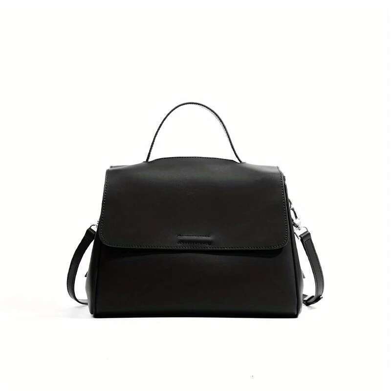 Real Leather Female 2025 New Commuter Tote Bag Joker, Niche, High Sense, Large-Capacity One-Shoulder Handbag