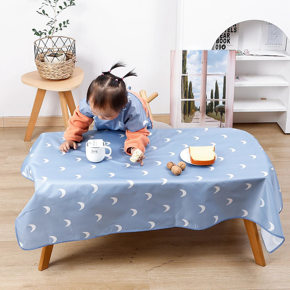HappyFlute Fashion Print 130*130CM Cover Floors/Tables Indoors Reusable Waterproof Baby Multi-purpose Use Anti-slip Mat 250515