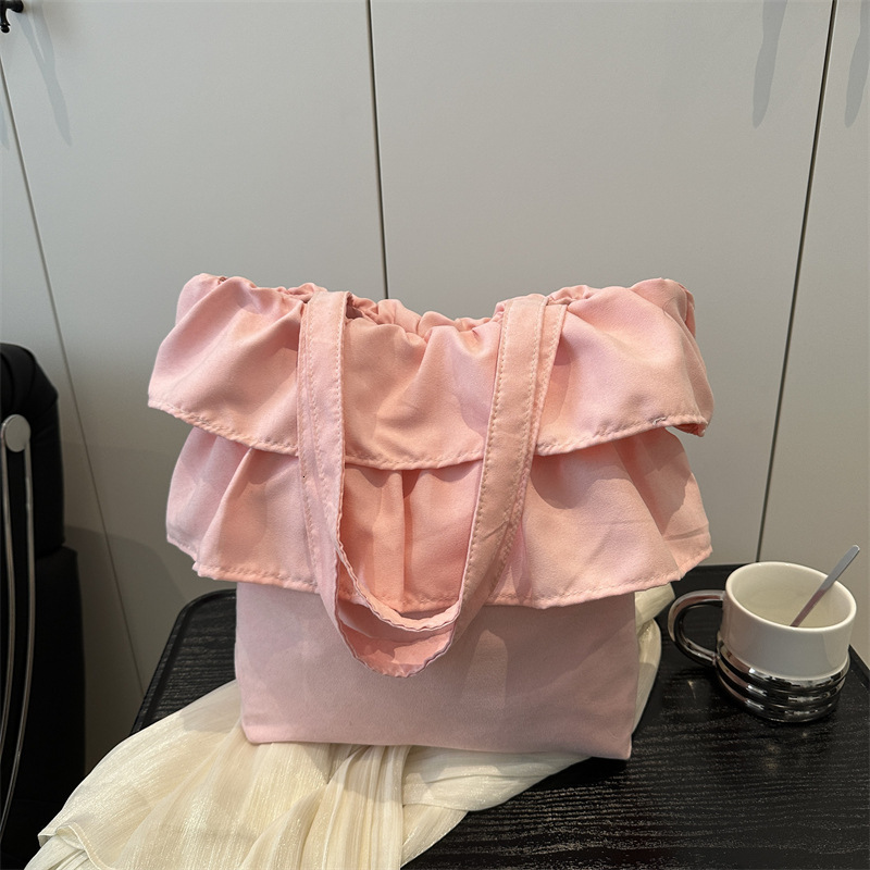 2025 Girls' Spring New New Free Delivery Designer Bag Pleated Ballet Style Multilayer Skirt Design One Shoulder Luxury Bag Handheld Tote Bag Supe