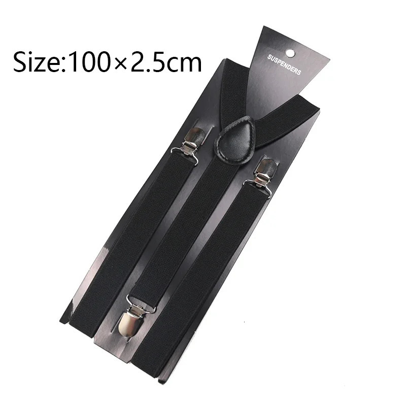 26 Color Unisex Elastic Suspenders Y-Back Braces Men Gift Gentleman Adjustable Straps for Wedding Suit Party Daily Accessory 250515