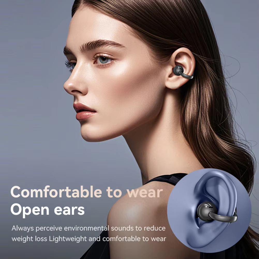 HYUNDAI M100 Wireless Bluetooth Headphones ENC Ear Clip Earbuds LED Digital Display Earphones Touch Control With Mic Earphones For Sports