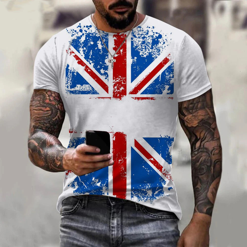 England British Flag 3D Print Tshirt Summer Men Woman T Shirts Fashion Short Sleeve Oversized Harajuku Streetwear Kid Tees Tops 250513 - view 7