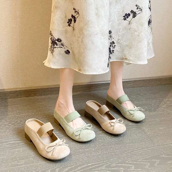 2025 Summer Cover Toe Platform Mules Women Slippers Casual Butterfly-knot Dress Street Style Slides Ladies Slip On Shoes