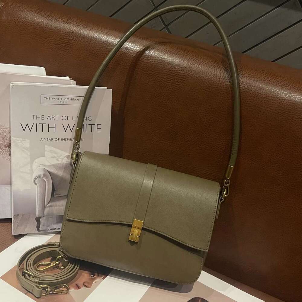 Genuine Leather Women's Small Yellow Bag Female Desigher Cowhide Ladies Shoulder Crossbody Black Bags Green Beige Brown