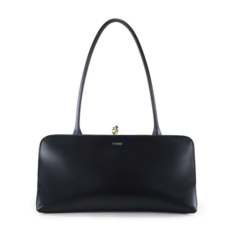 Trendy brand internet celebrity blogger with the same niche design versatile texture contrasting color goji berry clip hand held armpit bag