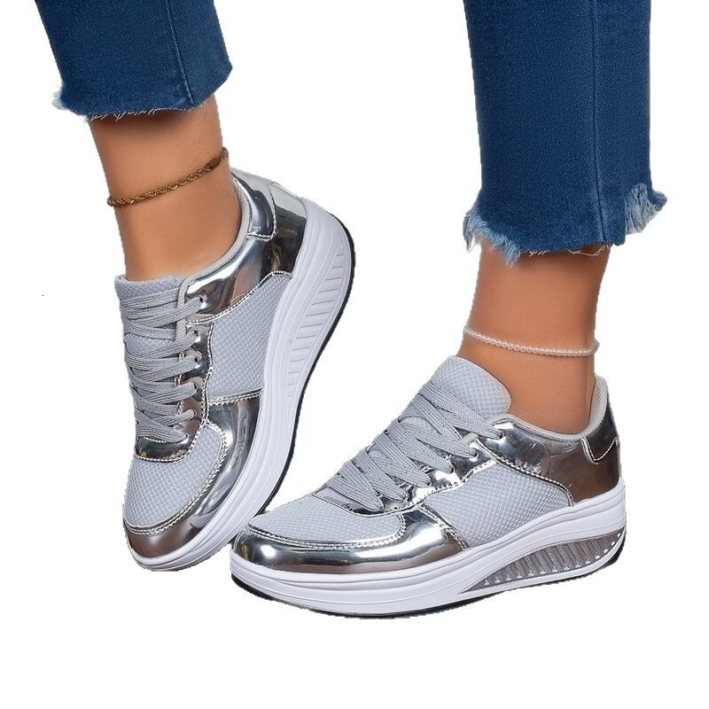 Dad S Ins Trendy Thick Sole Height Increasing Rocking Women S Mesh Breathable Sports Casual Shoes And Leisure Shoes Size Large Ddmysaturn