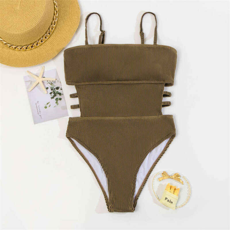 European and American sexy one-piece bikini wholesale swimsuit women's 2025 new casual versatile fashion clothing