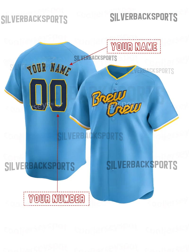 11 Jackson Chourio Baseball Jerseys Christian Yelich William Contreras Rhys Hoskins Sal Frelick Custom Baseball Jersey Any Name Number Men Women Youth