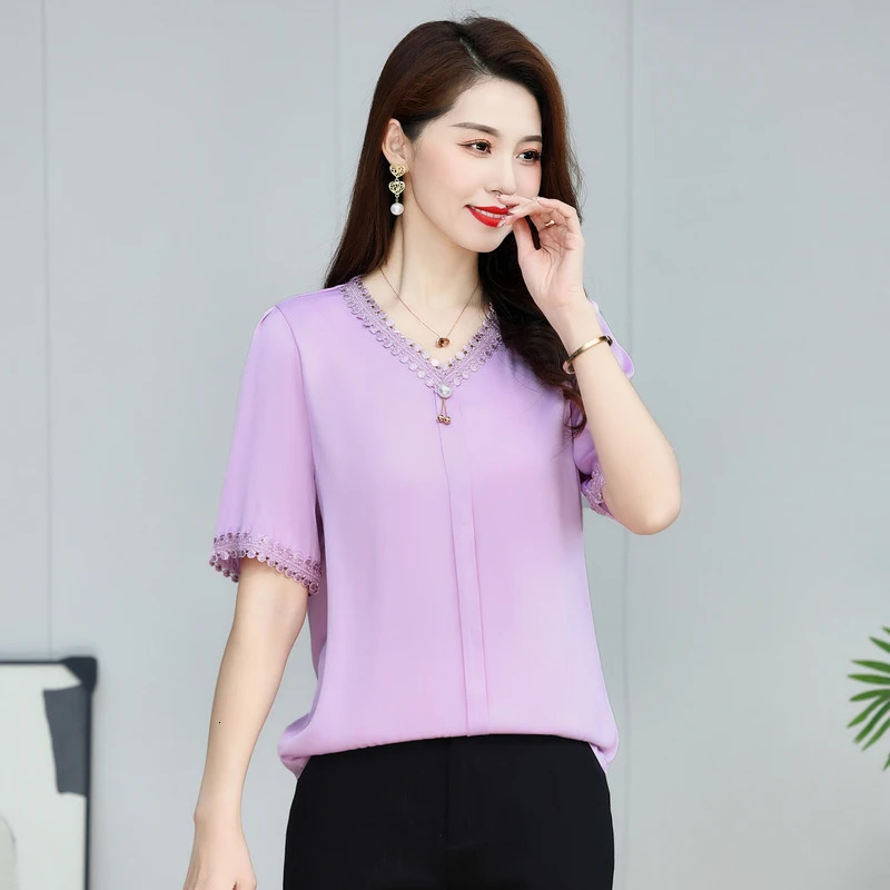 Leisure Solid Color T-shirt With Jewelry Womens Short Sleeved Basic Fashion Street Clothing Summer Plus Size Tops Tops 250514