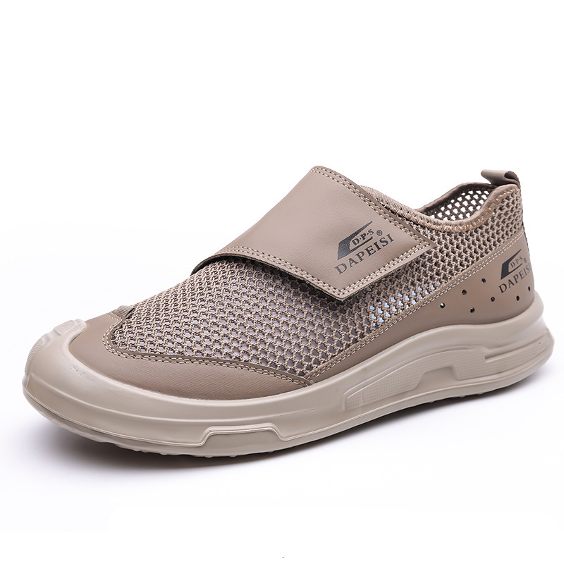 Mesh Men S New Summer Breathable Hollow Leather With Soft Soles Casual Shoes Slip Resistant Toe Caps Outdoor Casual Shoes Ddmysaturn