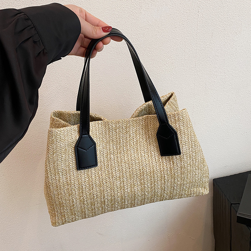 Fashion Luxury Bag New Free Delivery Designer Bag Straw 2025 Spring/summer New Style Fashionable Western Shoulder Crossbody Simple Leisure Small Squar