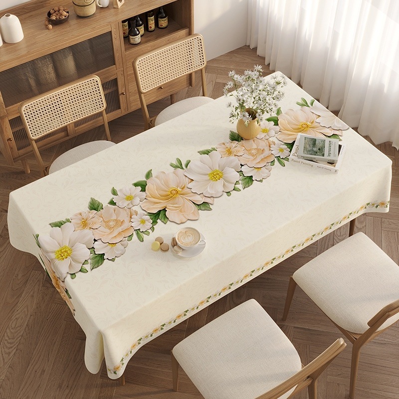 D308 light luxury tablecloth wash-free PVC pastoral American tablecloth 2024 coffee table mat supply chain factory wholesale