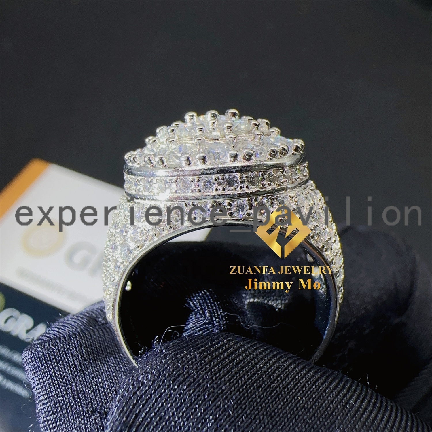 Promotion Price GRA Certificates 925 Silver Pass Diamond Tester VVS1 Moissanite Jewellery Diamond Hip Hop Iced Out Ring Man
