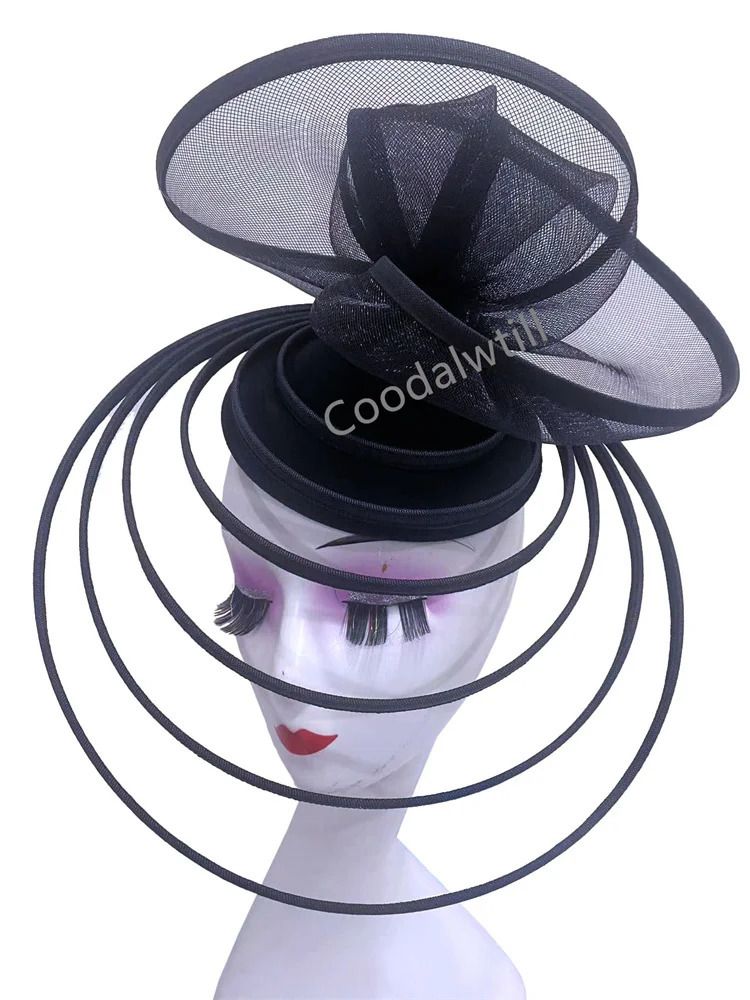 Royal Ascot Fascinator Hat Women Wedding Headpiece Mesh Hat Formal Event Pillbox Fascinator Hats Ladies Mariage Millinery 250514