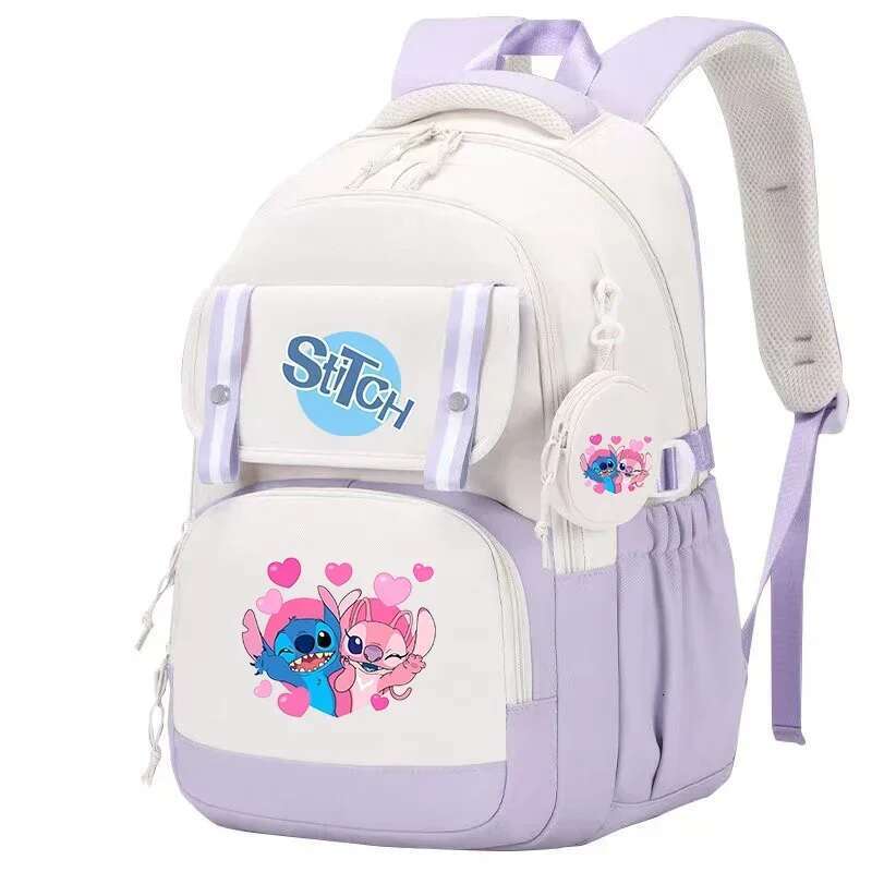 Large Capacity Backpack, Multiple Pocket Preppy Schoolbag, Cartoon Anime Daypack, Travel Commute Knapsack With Coin Purse