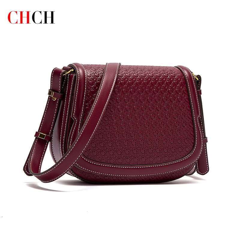 CHCH Saddle New Emed Flip Small Square Simple Business Women's Crossbody Bag