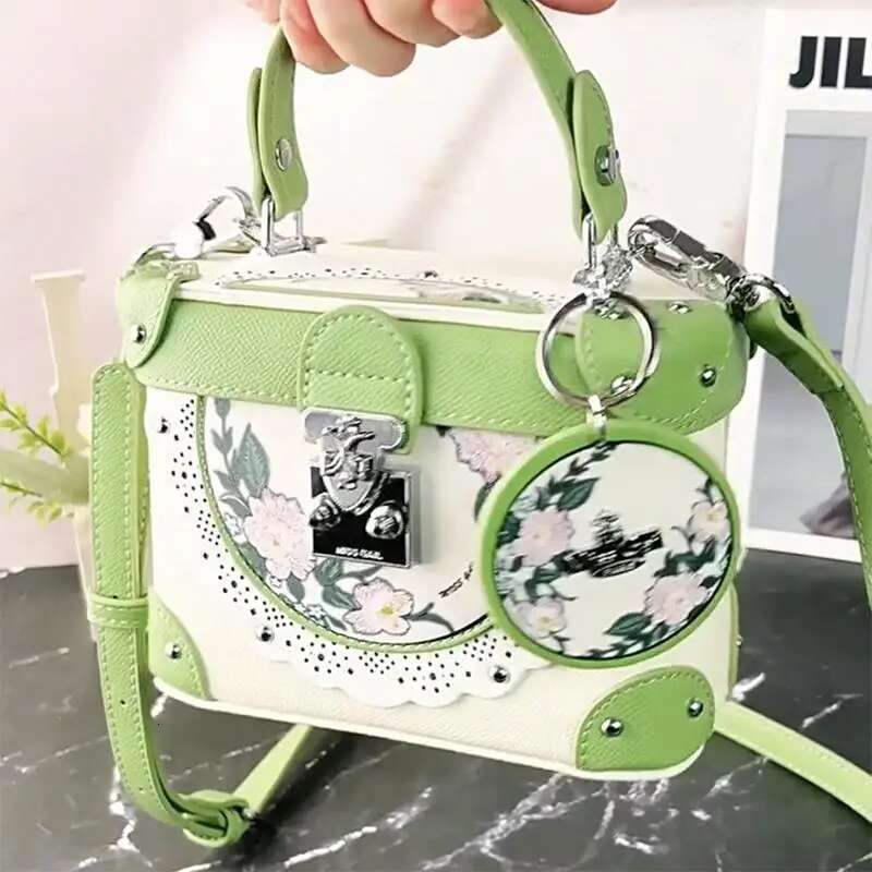 Women's Handbag 2025 Fresh Retro Printed Box Small Bag New Chinese Style Cheongsam Hanfu Paired With Crossbody