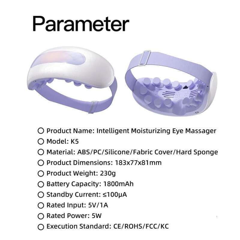 Mist Eye Massager with Vibrating Atomization Moisturizing Massage Relief Fatigue Dry Eyes Relaxation Sleep Improvement Gift