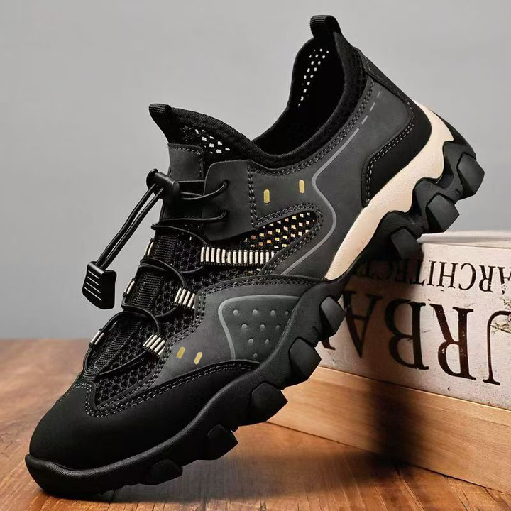 2025 Summer Breathable Stitching Casual Men's Mountaineering Hiking Mesh Shoes