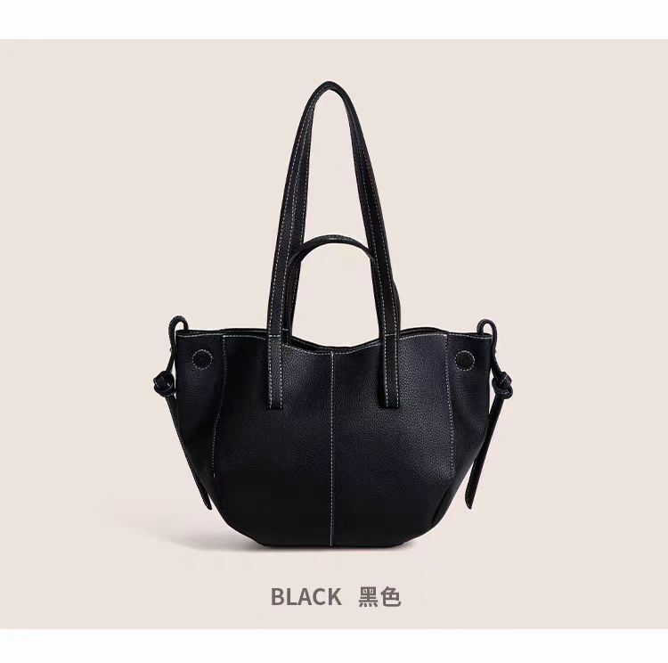 Free shipping on 2025 new designer bags PU leather tote with large capacity, trendy fashionable women's bag, niche and high-end single shoulder b