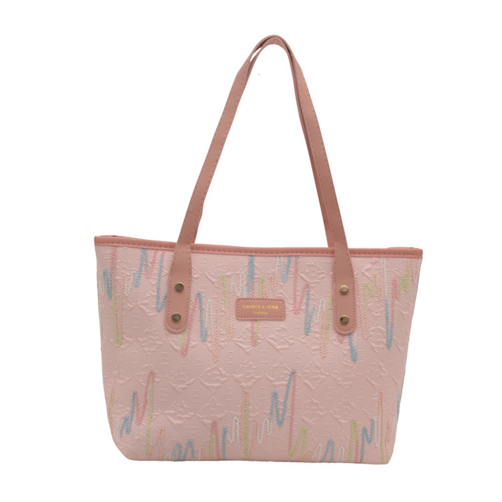 Handheld large capacity tote for women in autumn and winter 2025, new color blocking casual striped versatile high-end shoulder bag