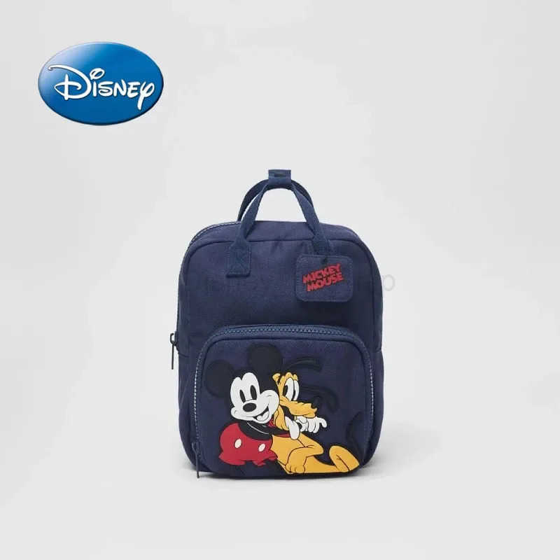 Disney Cartoon Mickey Backpack Fashion Baby Boys Girls Toddler Schoolbag Childrens Bag Kids Double Shoulder Bag 2-6 Year OldXJ250515