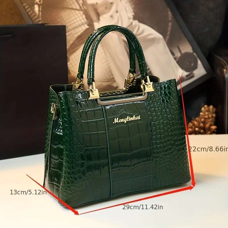 Mother Bag 2024 New Fashion Alligator Design Atmospheric Middle-Aged Ladies Bag Light Brand Handbag