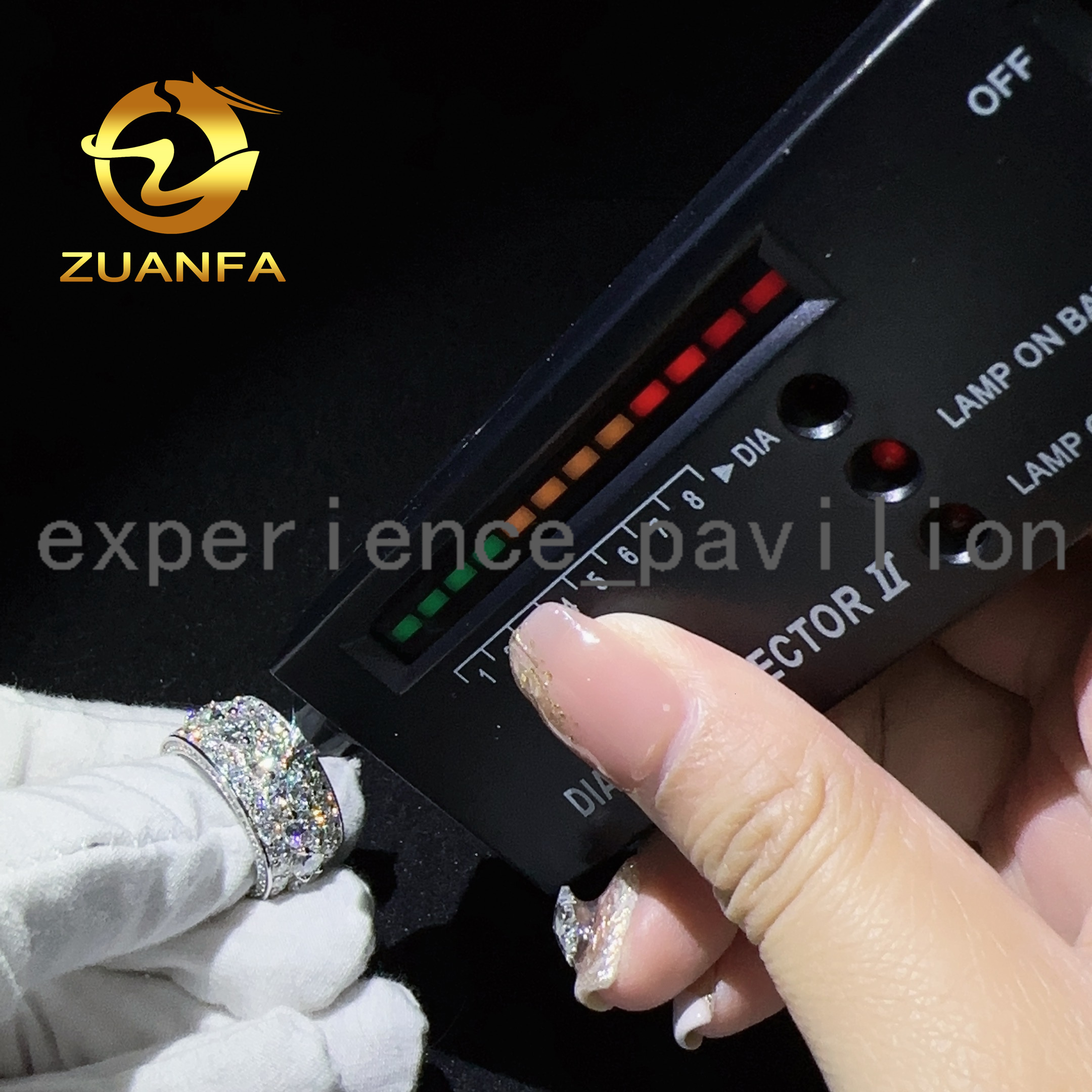 Luxury Hip Hop Jewelry 3 Row Cluster Iced Out Ring 925 Sterling Silver Round Moissanite Diamond Cut Cuban Rapper Ring