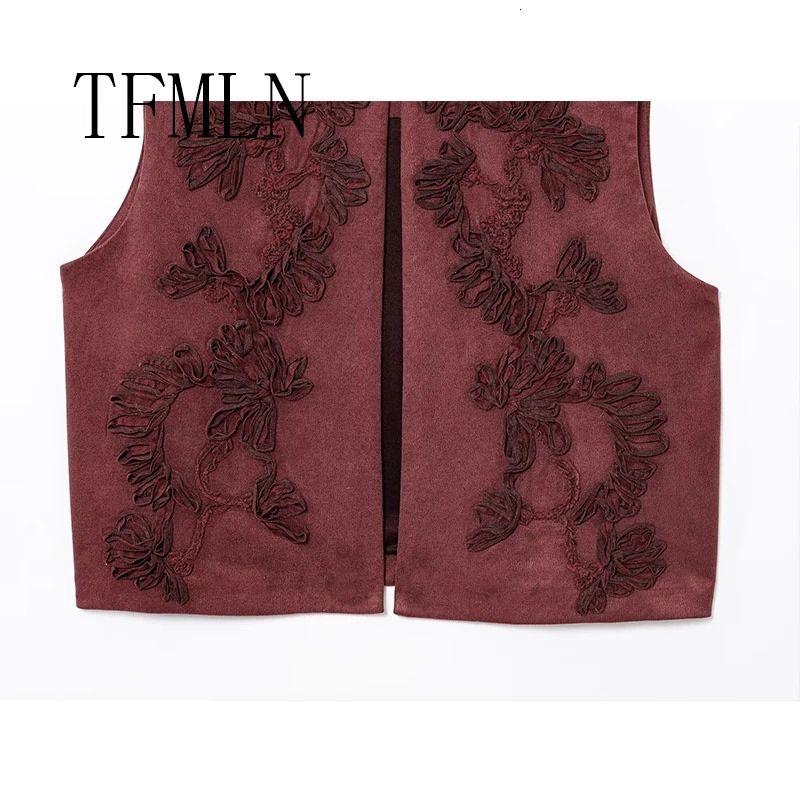 TFMLN Women Fashion y Vest Tops Casual Sleeveless Waistcoat Female Spring Chic High Street Outwear 250515