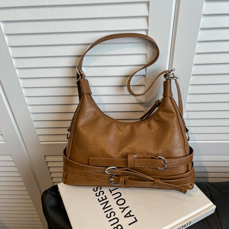 Free Delivery Designer Bag Winter Sweet Cool Hot Girl Motorcycle Underarm For Women 2025 Trendy Fashion Crescent Versatile Single Shoulder Crossbody B