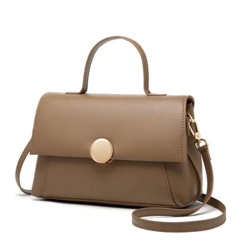 Genuine Leather Women's Cowhide Fashionable Version High-End Feeling Shoulder Bag Handbag