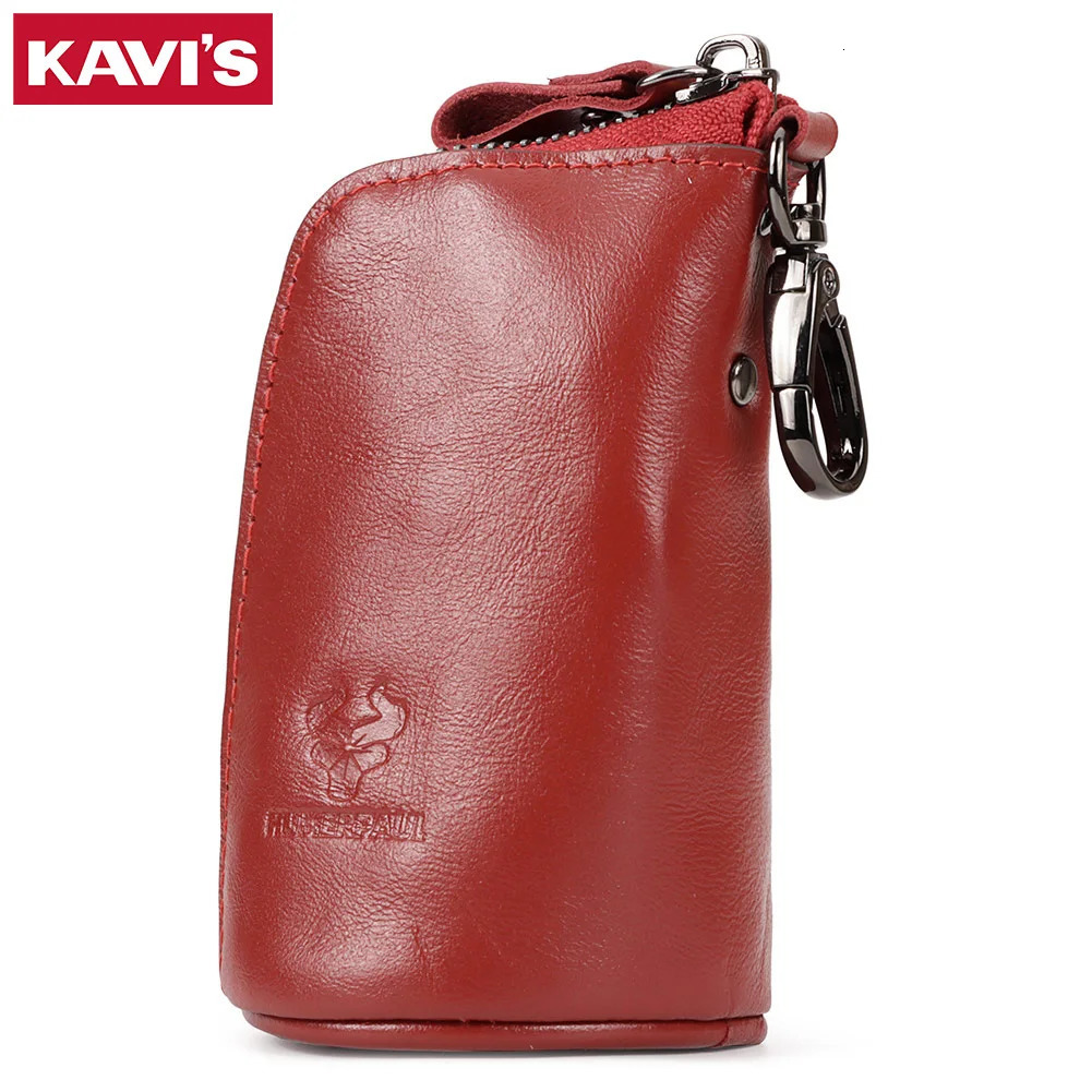 Original Cowhide Leather Unisex Key Wallet Portable Vintage Handmade Unisex Key Holder Organizer Bag Small Car Key Chain 250515