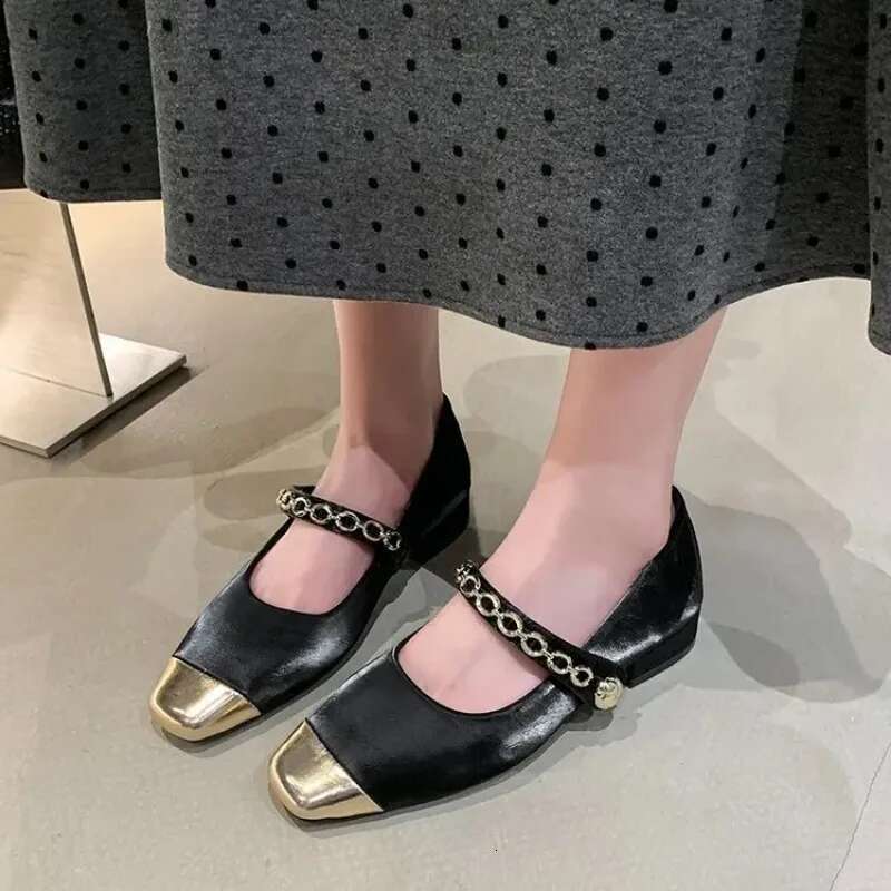 Spring Shoes Closed Toe Sandals Buckle Strap Summer Heels Mary Jane Suit Female Beige Med 2025 Women's Girls Block Low Fashion