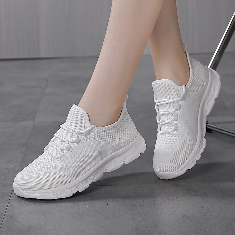 Men S Women S Flyknit Spring Summer Casual Shoes Low Top Mesh Lightweight And Breathable Running White Sports Shoes Couple Ddmysaturn