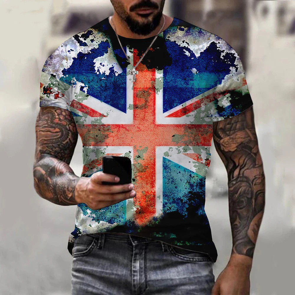 England British Flag 3D Print Tshirt Summer Men Woman T Shirts Fashion Short Sleeve Oversized Harajuku Streetwear Kid Tees Tops 250513 - view 4
